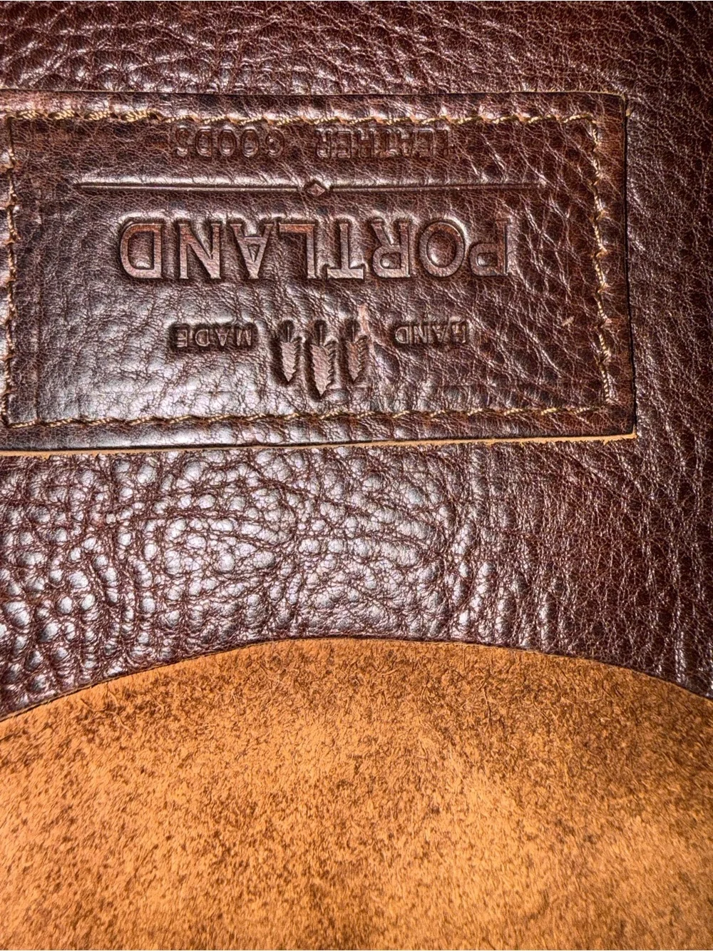 Portland Leather Brown Leather Backpack with Front Zip Pocket